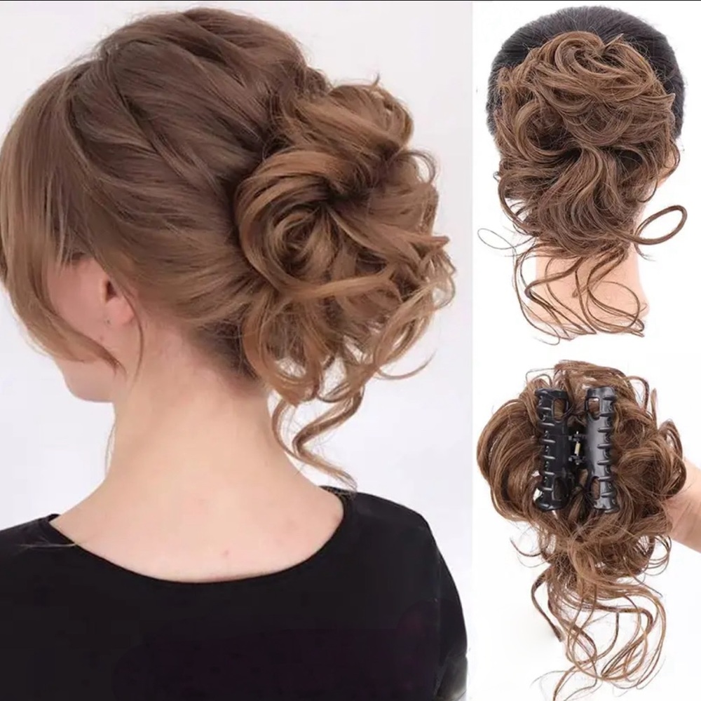 Hair Extension Claw Clip Golden Brown NEW